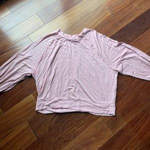 Women's Pink Sweatshirt Small. Soft Cotton. Loose